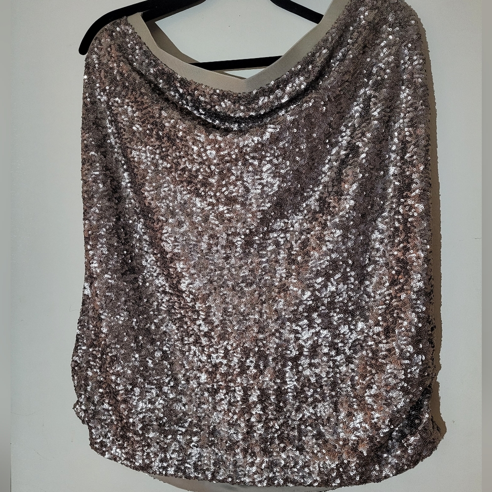 J. Jill Sterling Sequin Pencil Skirt Stretch Comfort Waist Size L